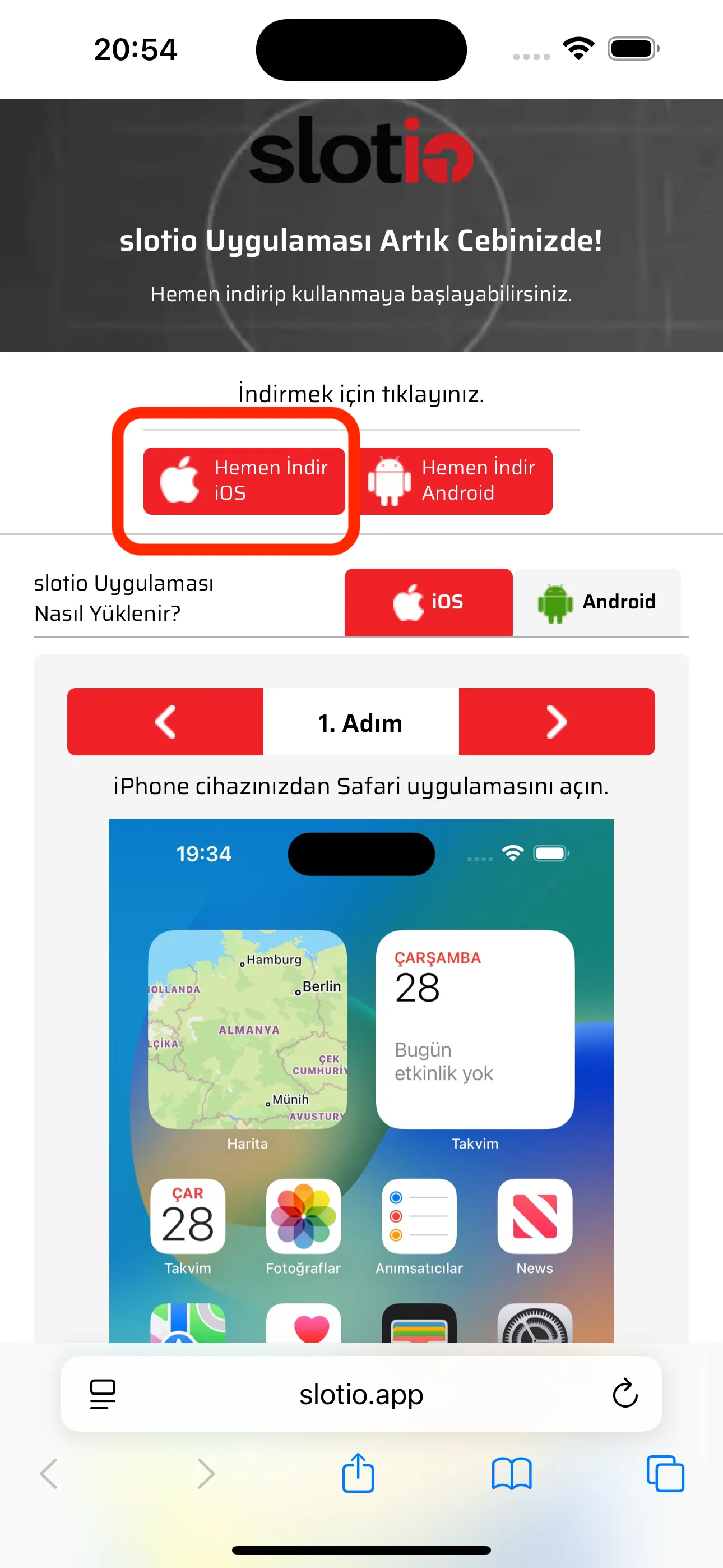 slotio Mobil Tanıtım - Adım 3